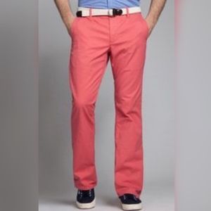 Bonobos Washed Chino Straight Fit Rich Coral Salmon Casual Pants Size 29/30